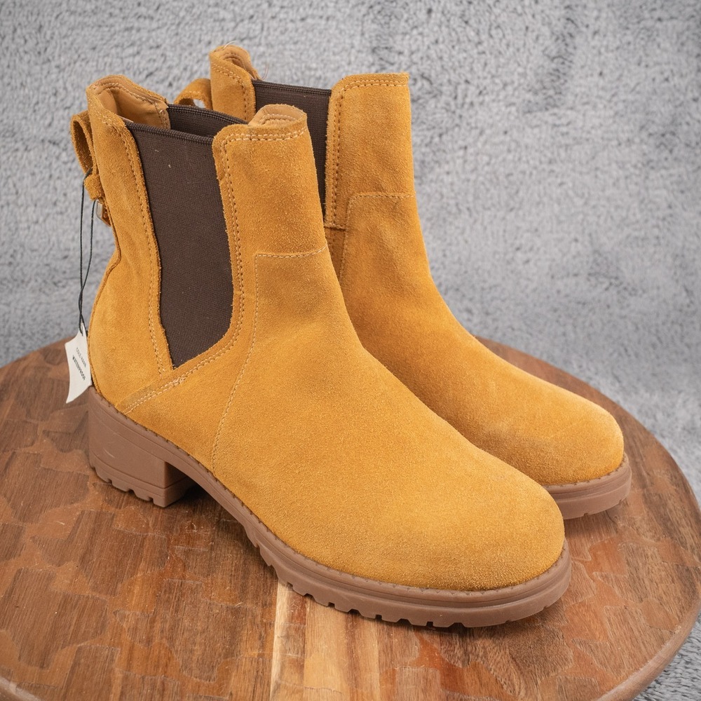 COLE HAAN Womens Brown Goring Camea Round Toe Block Heel Leather Chelsea 6